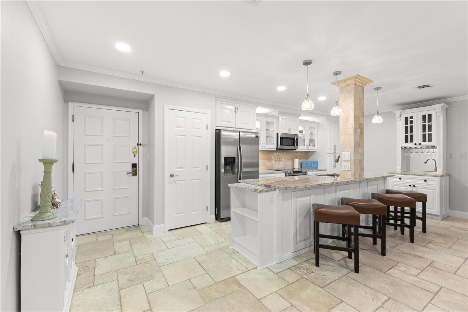 From living room to front entrance