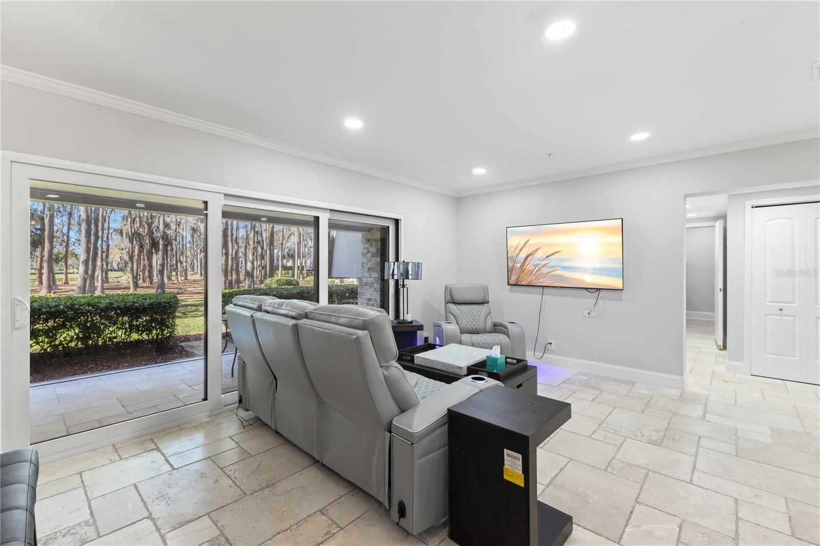 From dining room to Living room and entrance to patio