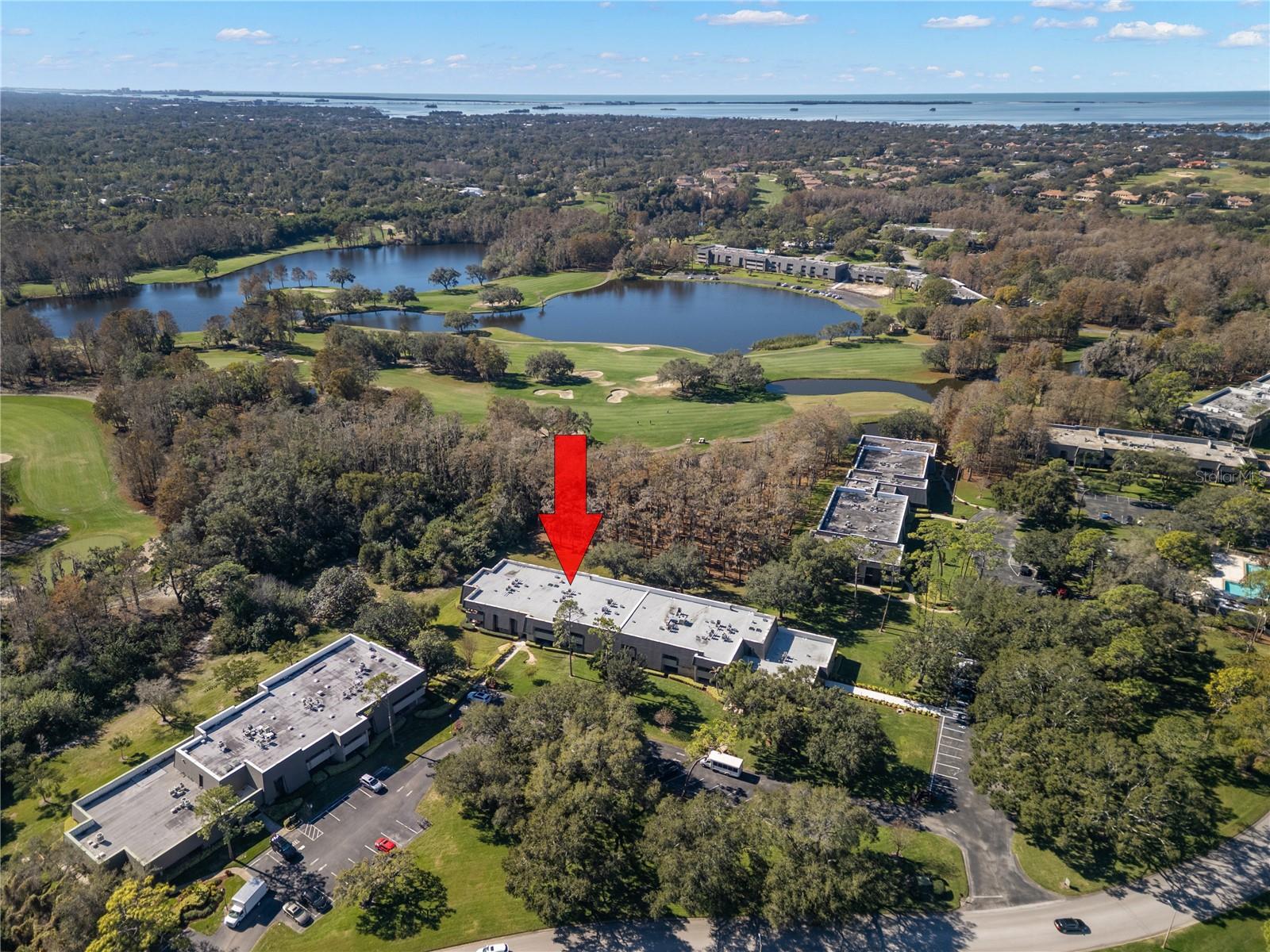 Location of Lake and golf course to property