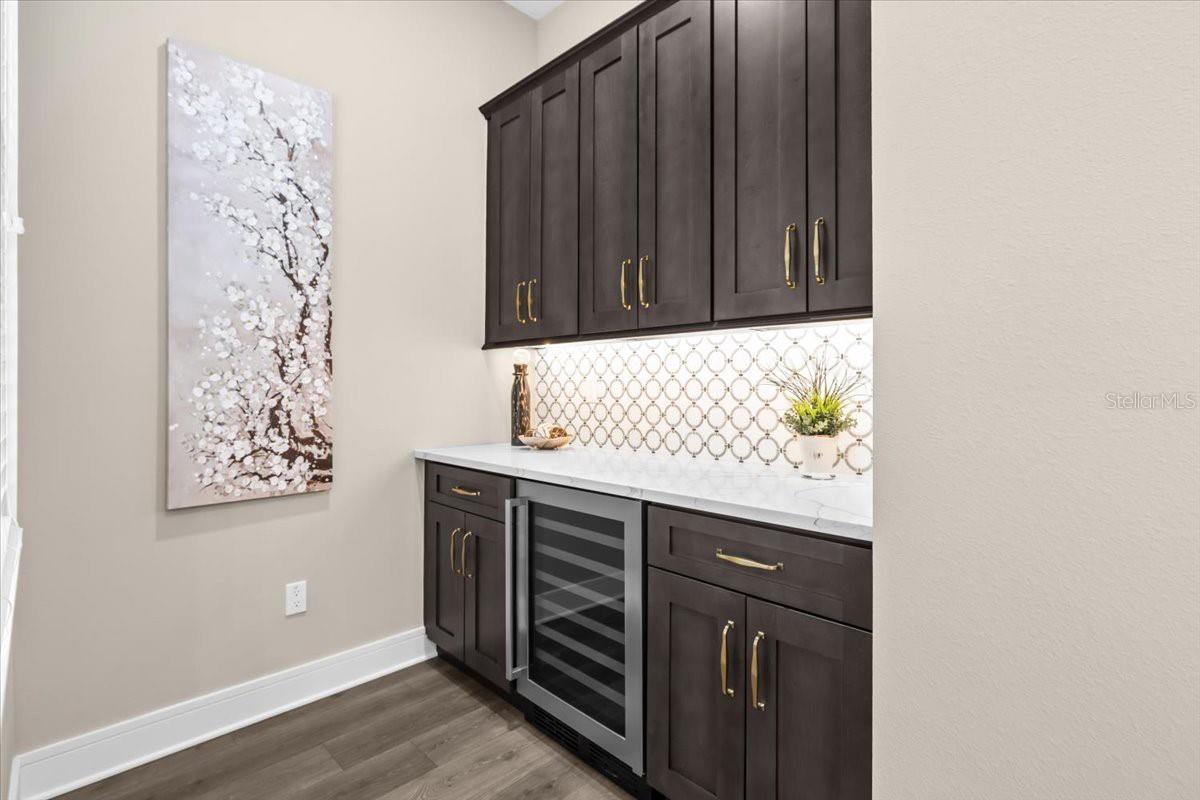 Cafe' Beverage Area with Refrigerator