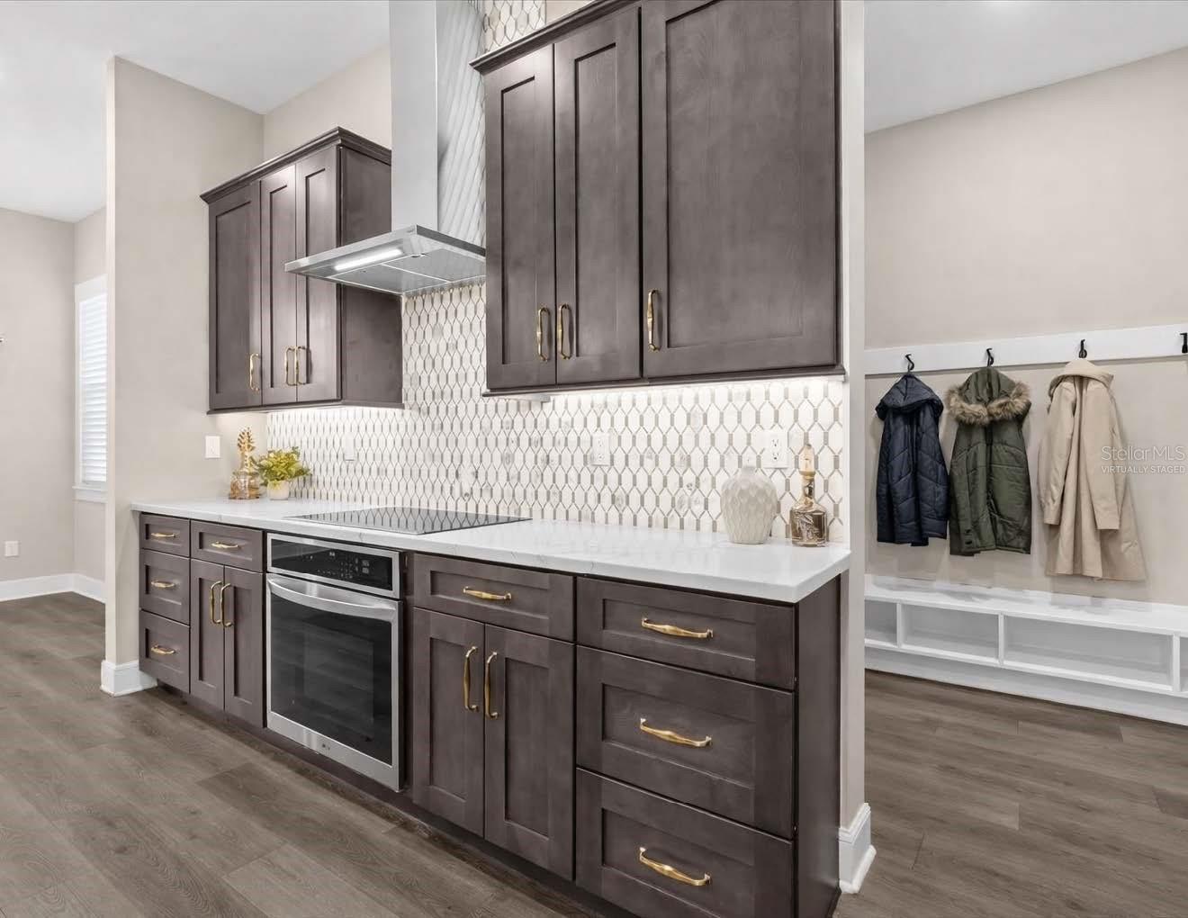 Mudroom as you walk in from the garagevirtually staged photo for mudroom area