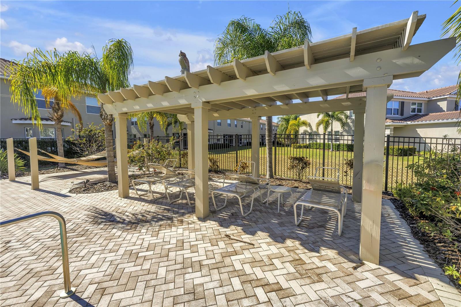 Lounge area adjacent to pool