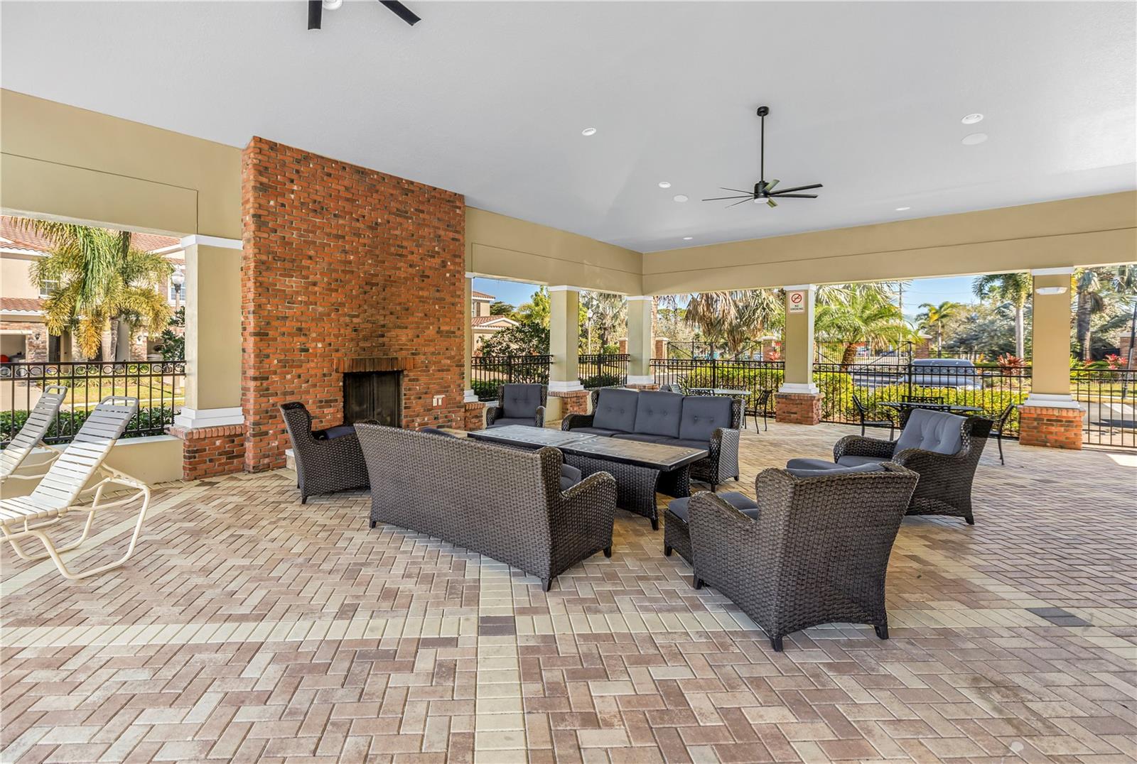 Lounge area near the pool