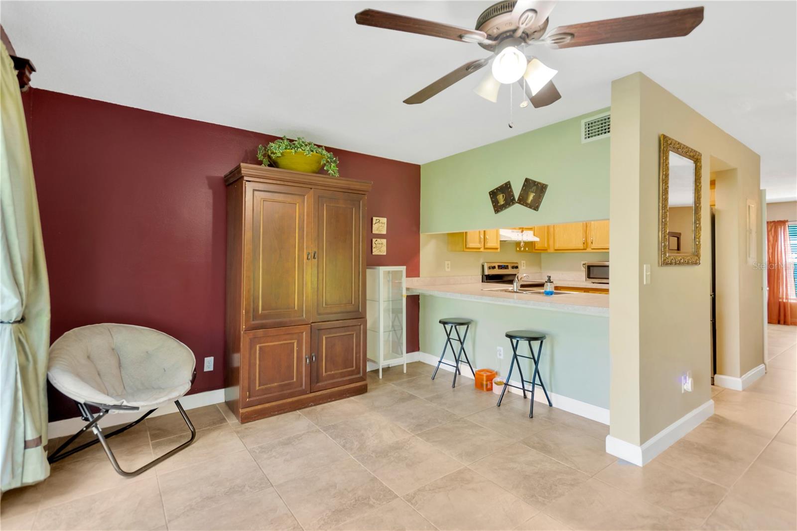 Another view of spacious family room.