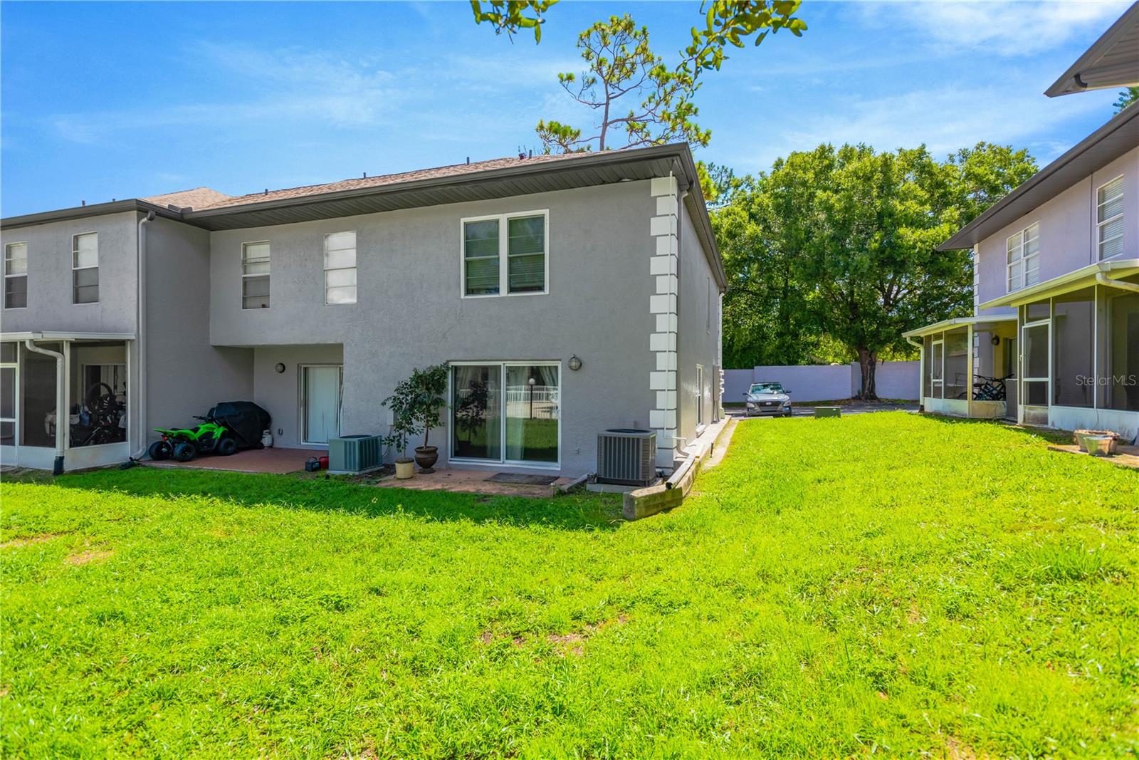 View of corner unit green space.