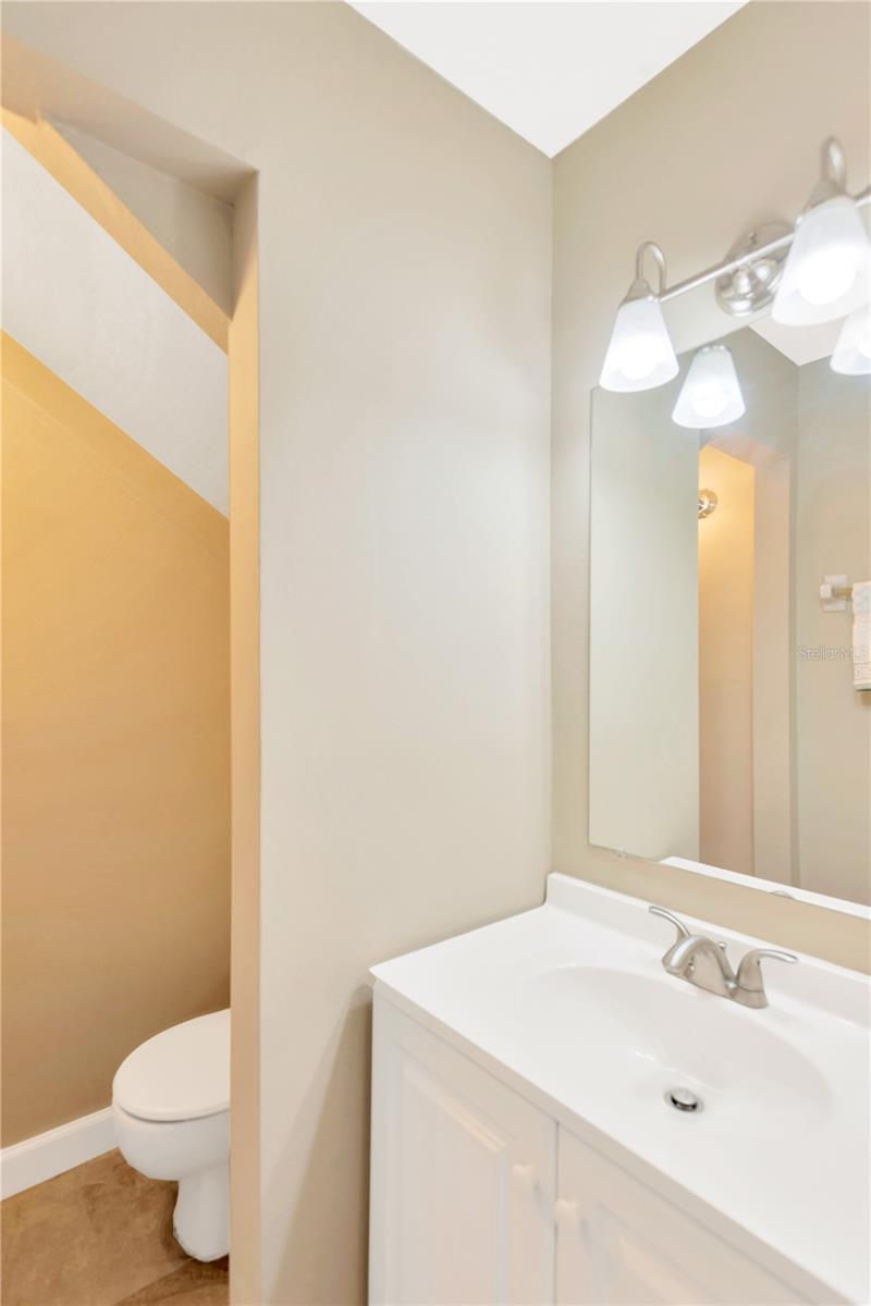 Half bath on main floor.