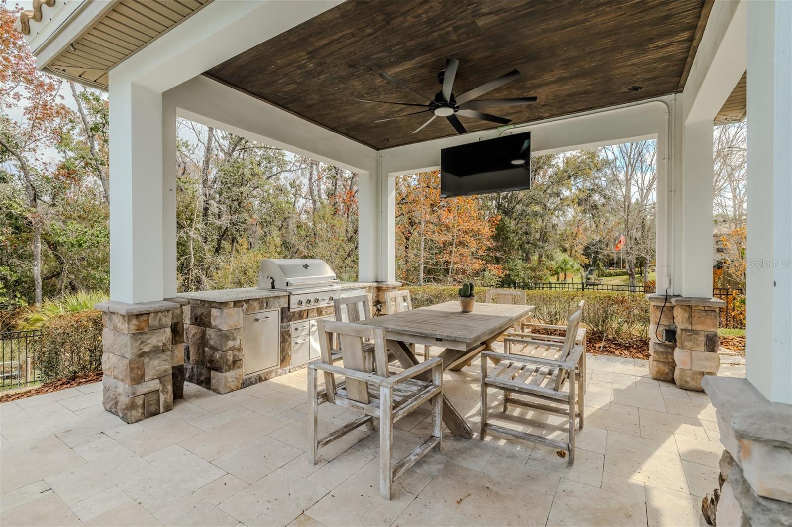 Gazebo with outdoor kitchen
