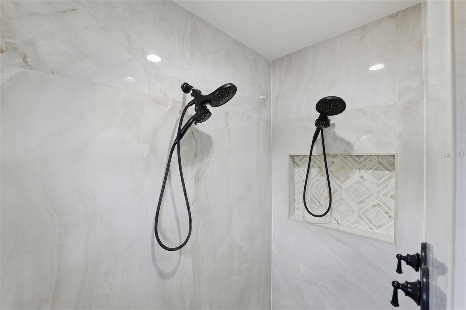 Upstairs En Suite - Walk in shower with dual shower heads