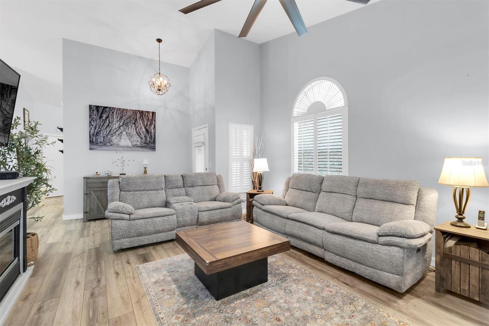 FAMILY ROOM W/ VAULTED CEILING