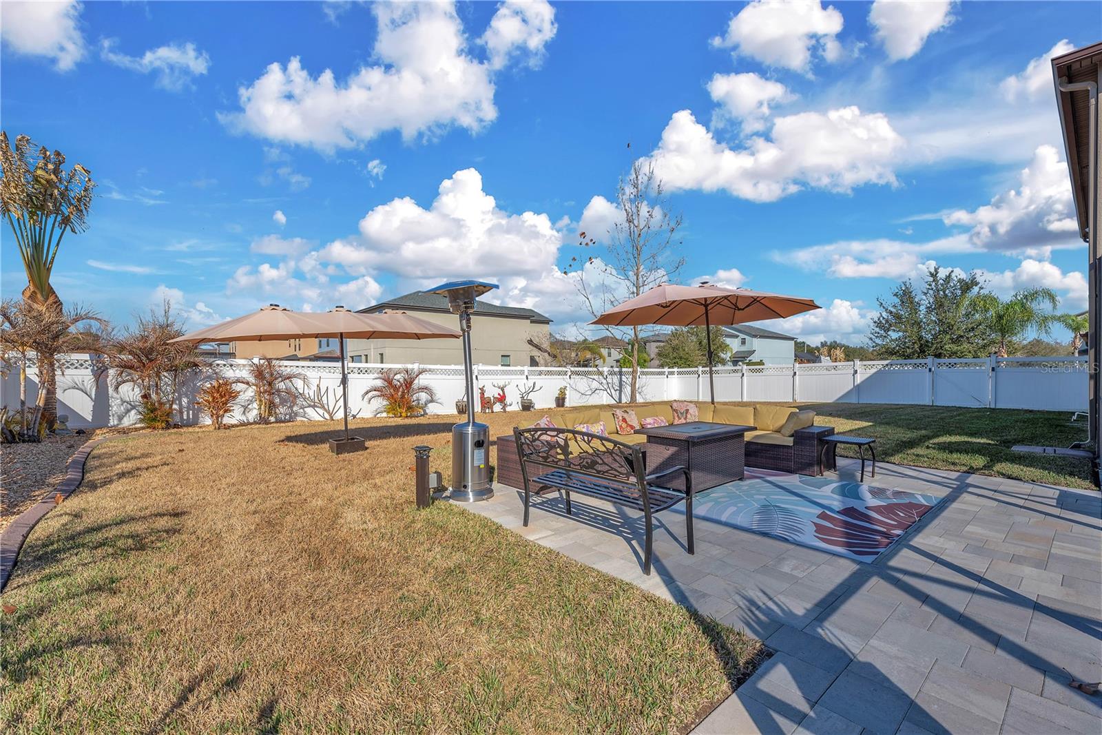 North end of the back/side yard