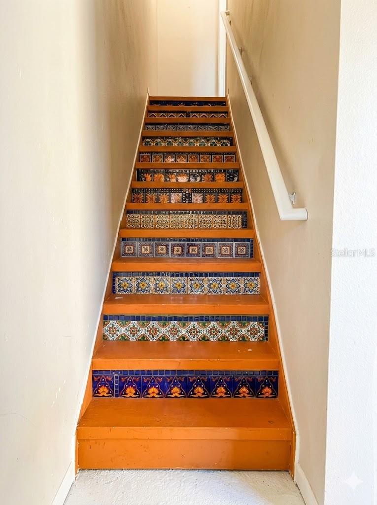 Stairs leading to front door.