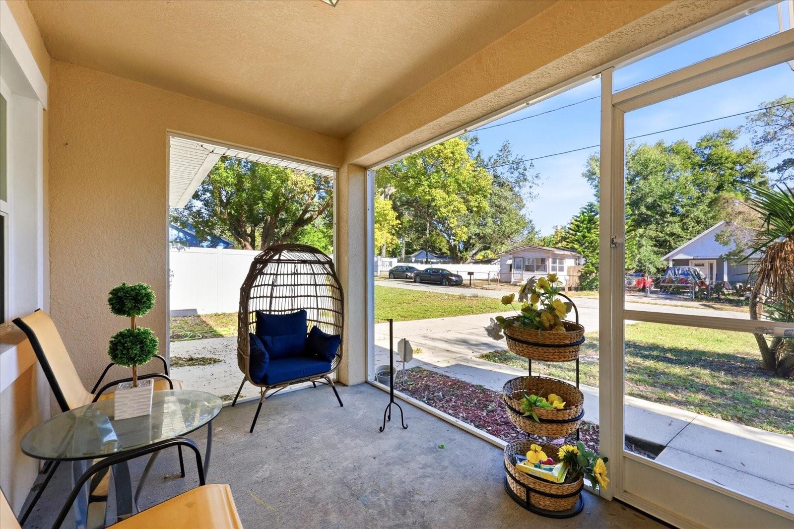 Enjoy mornings on your front porch sipping coffee!