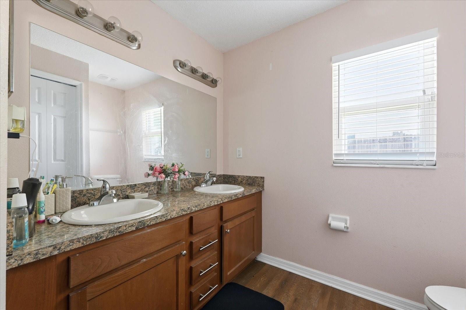 Double vanity in primary