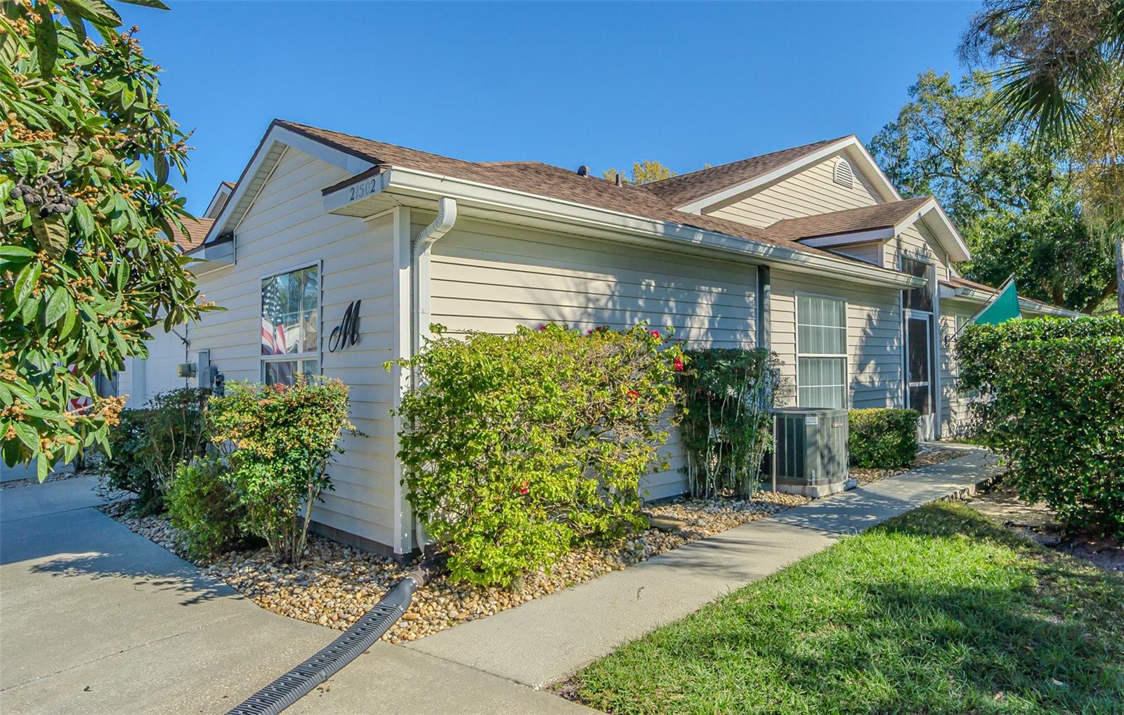 End unit, one story, updated, screened porch.