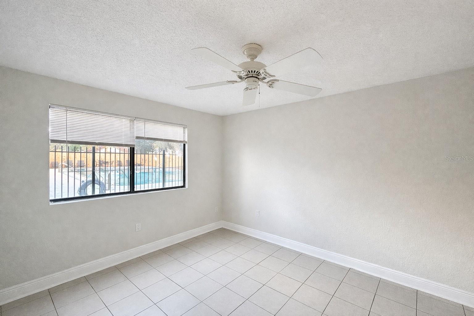 Pool view from Bedroom 2