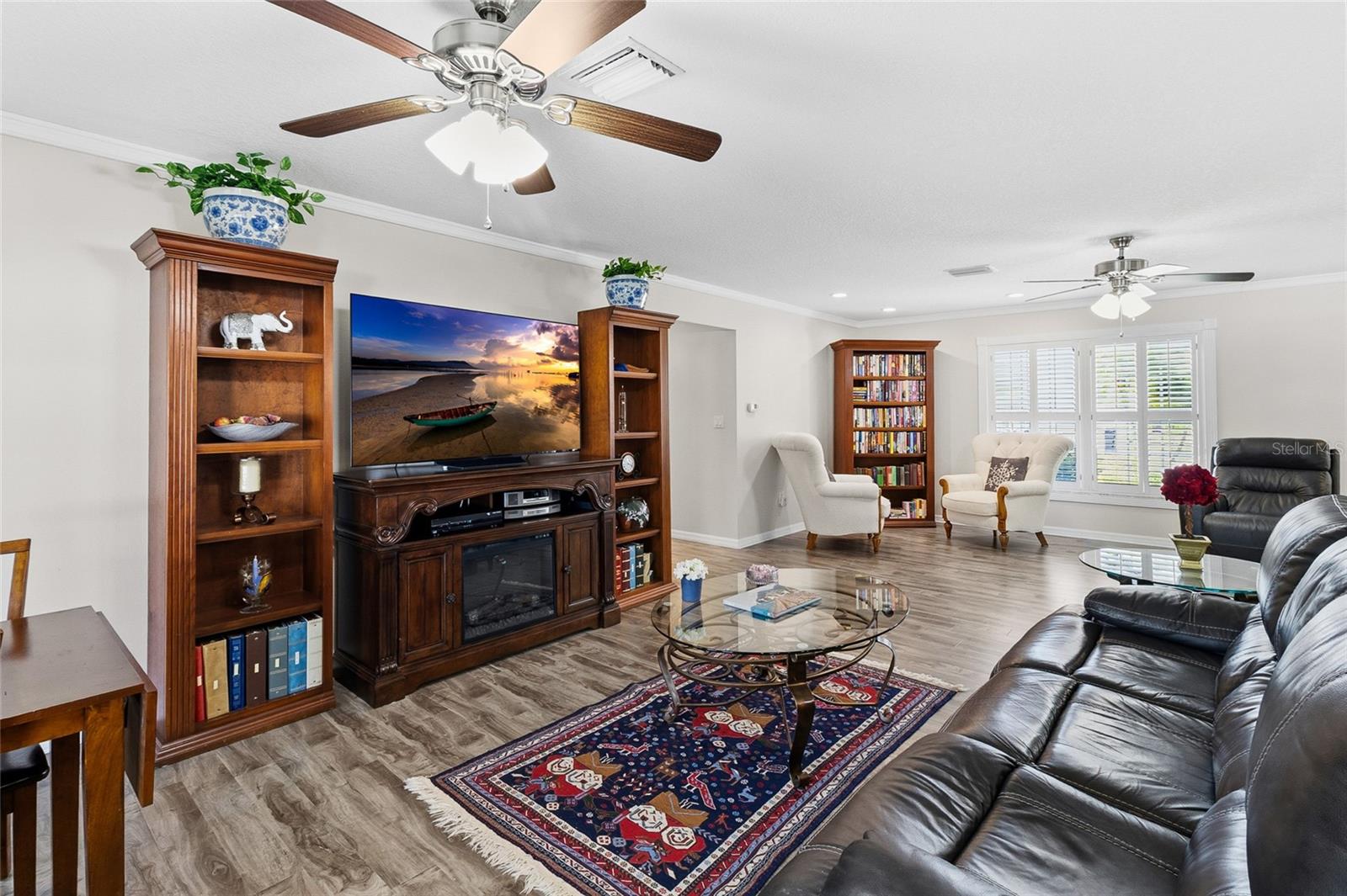 Great room looking toward the hallway to 2nd and 3rd bedroom.