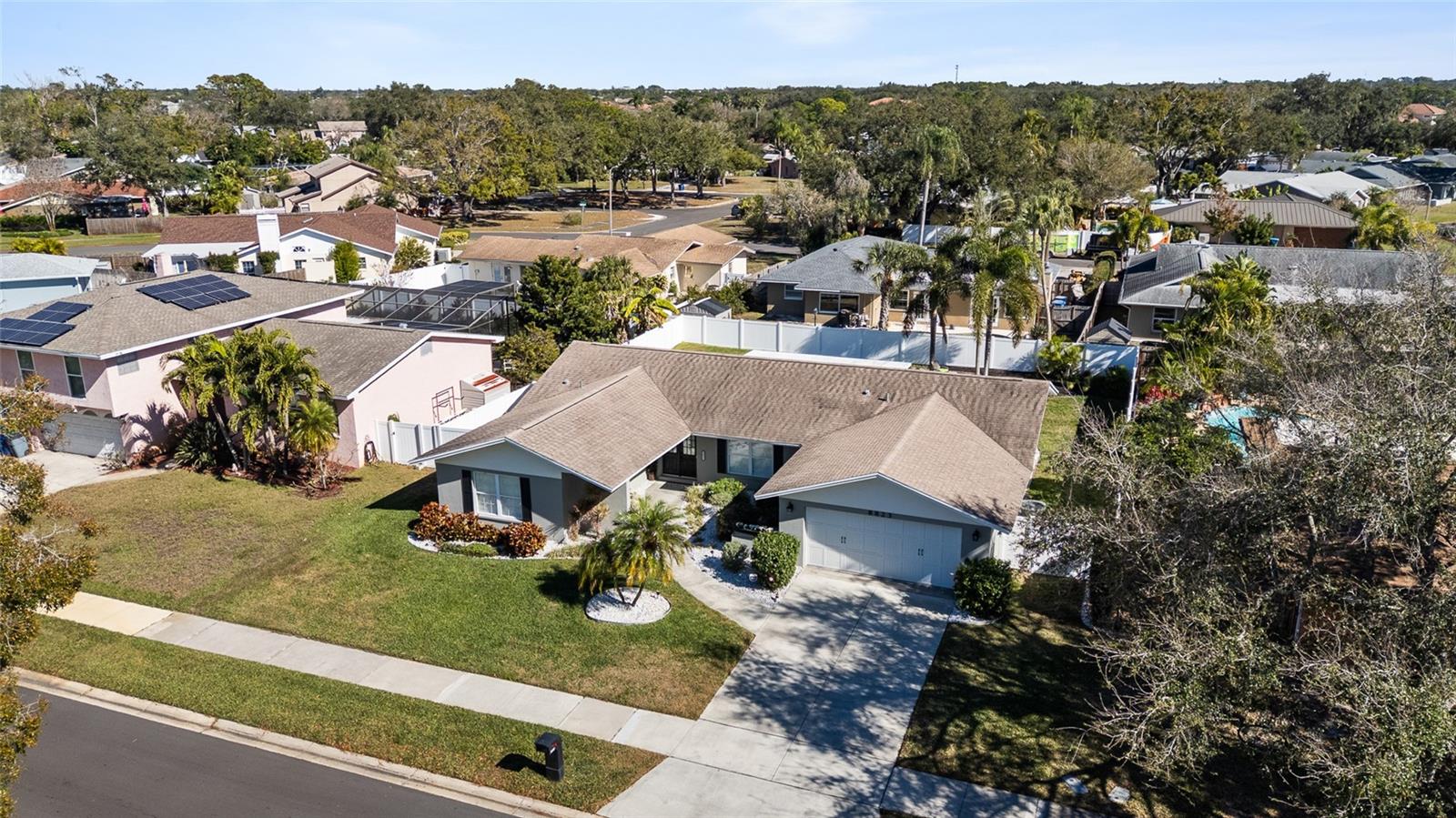 aerial view of home.