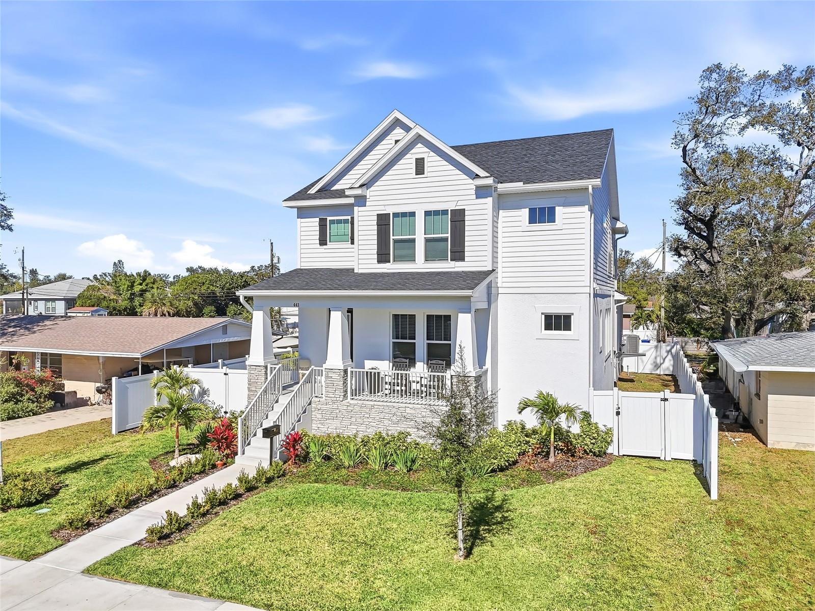 Enjoy new construction in this 2025 built David Weekley "Henderson" model in the heart of NE St. Pete.