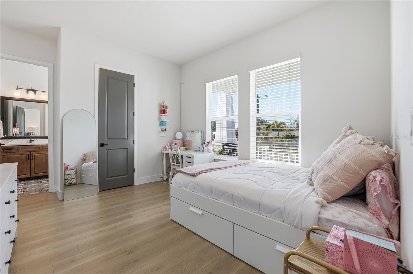 Gorgeous bedroom on the first floor with its own en-suite full bathroom.