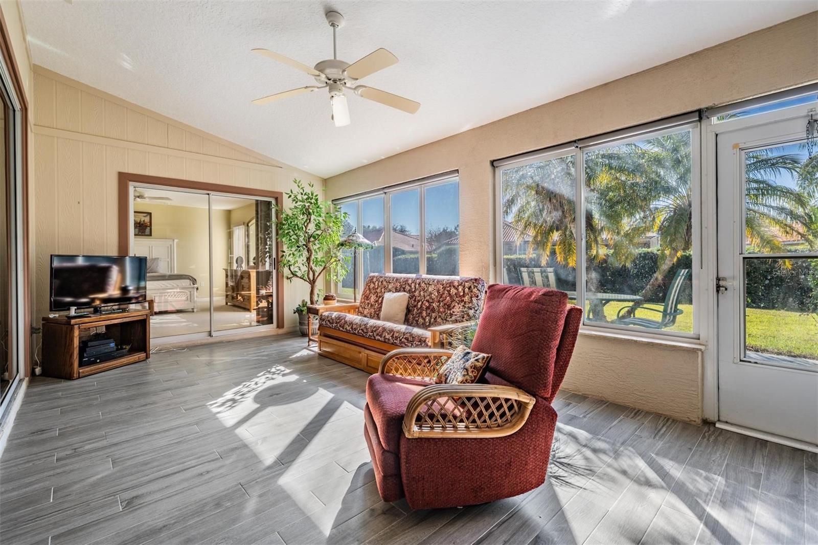 Direct exterior access to the backyard from the Florida room