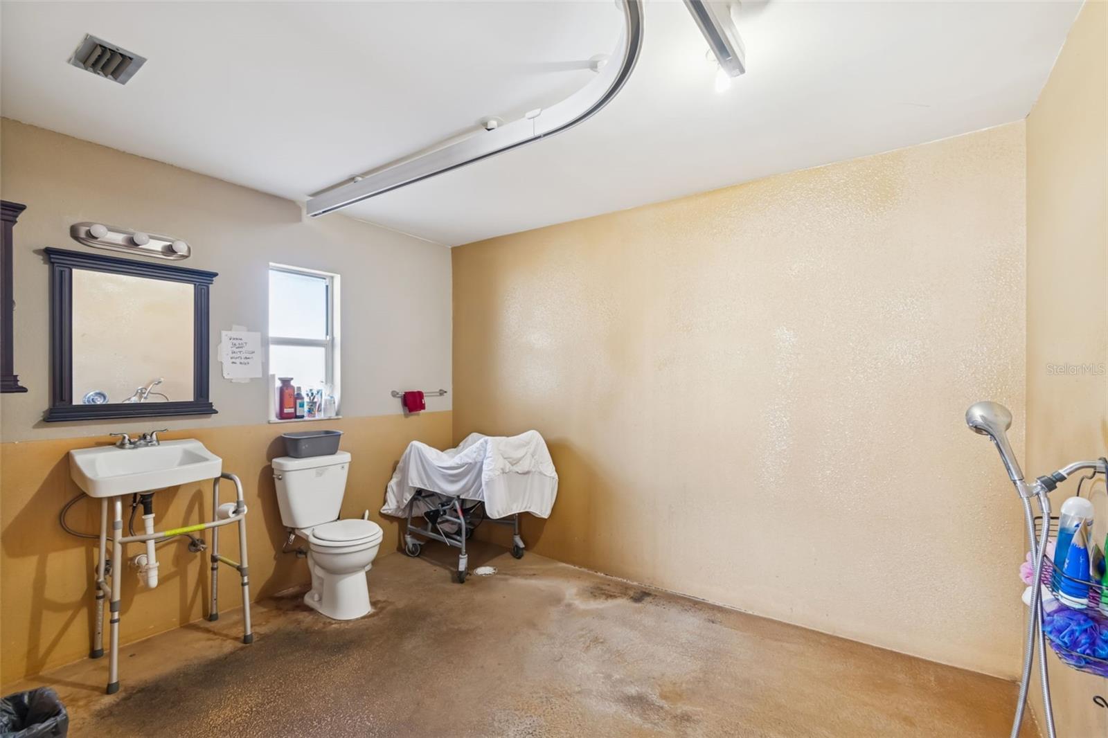Master bath reconfigured