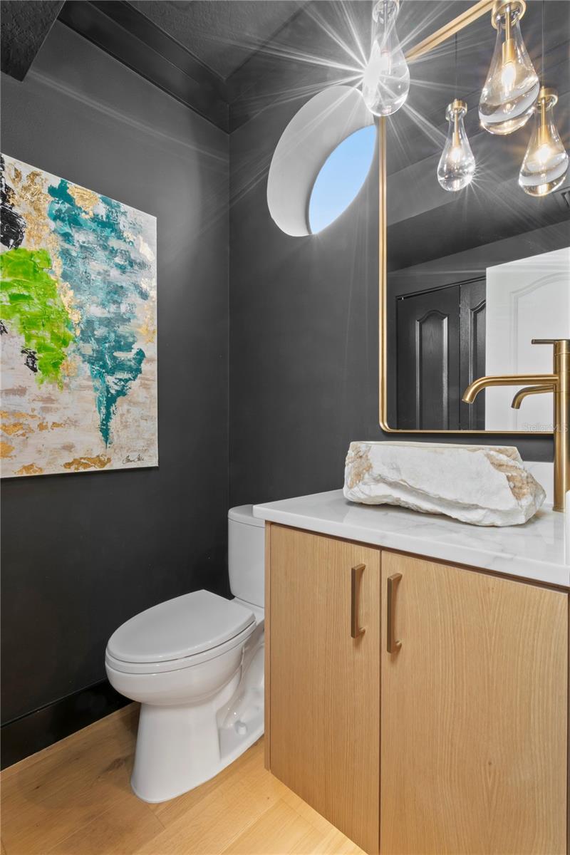 Jewel box 1/2 bath from Kitchen area