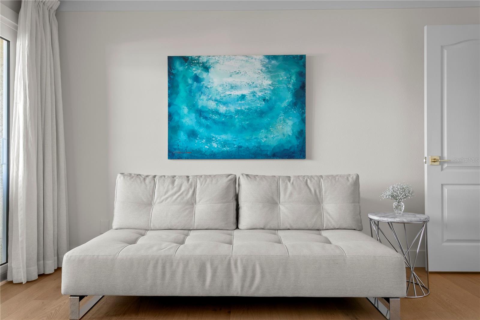 1st floor bedroom with ensuite bath leading outside to boat slip