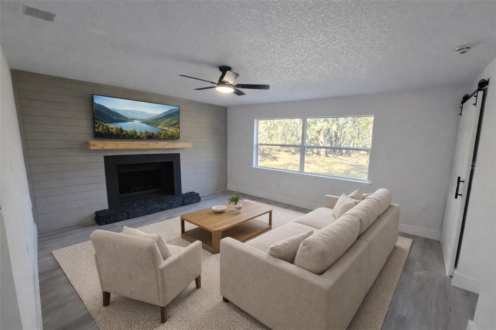 great room. virtually staged