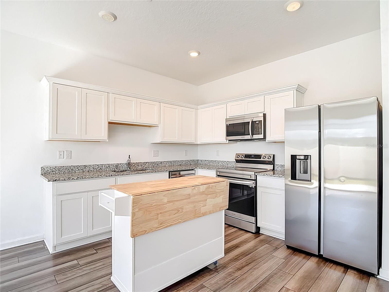 Kitchen with granite