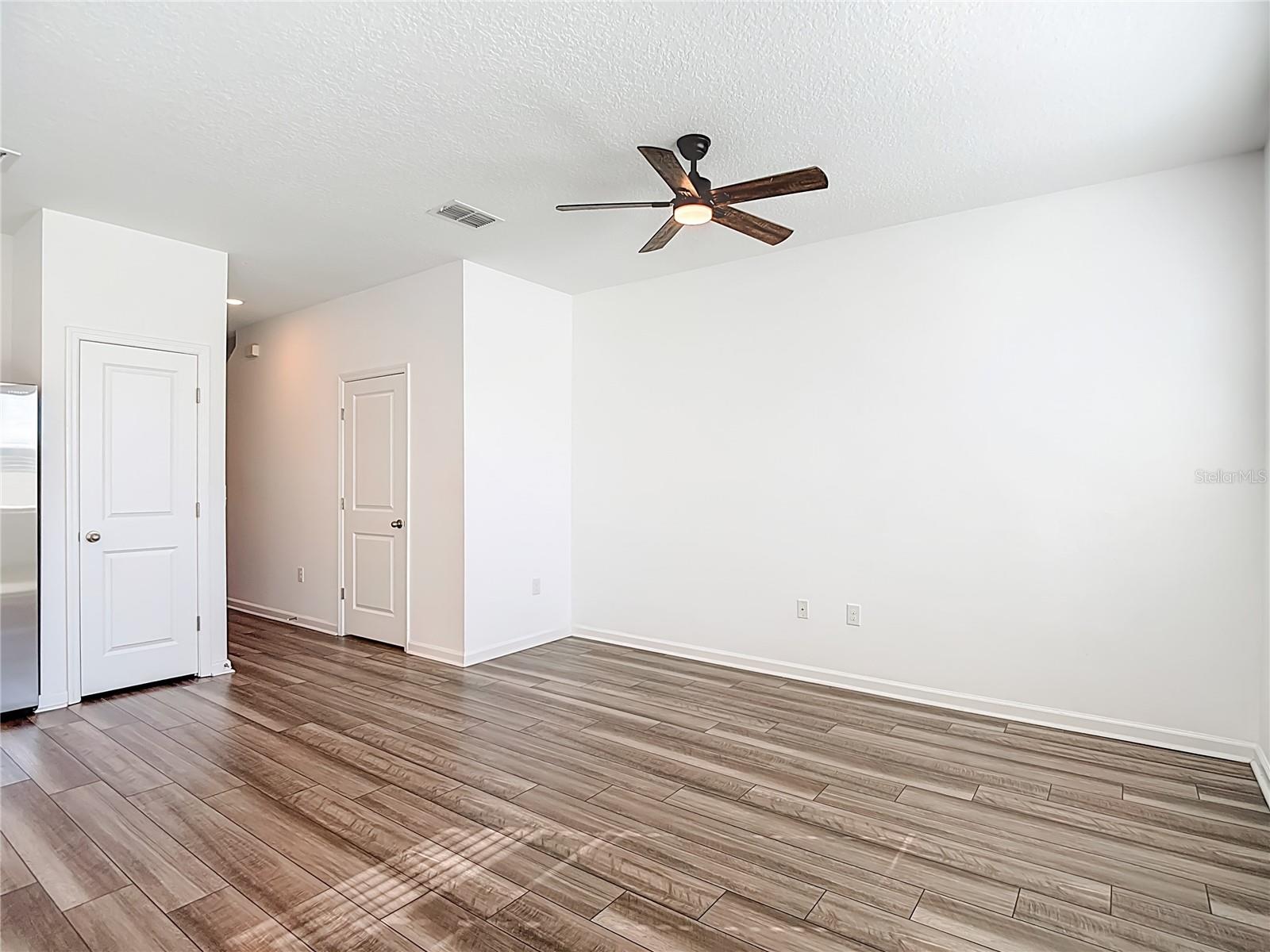 View from dining room towards family room