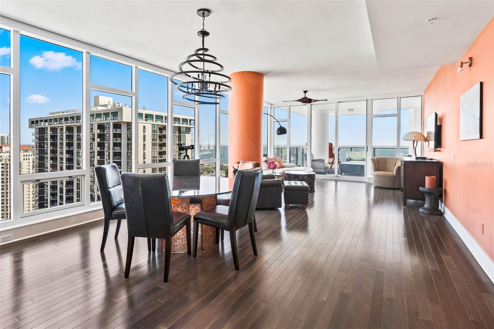 Open Living, Dining Entertainment Area