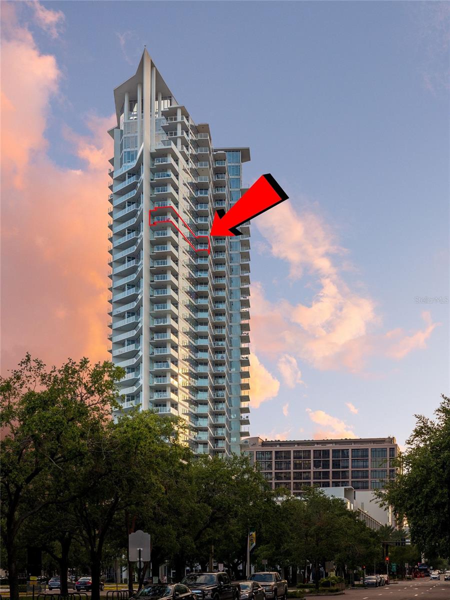 North East Side of Tower