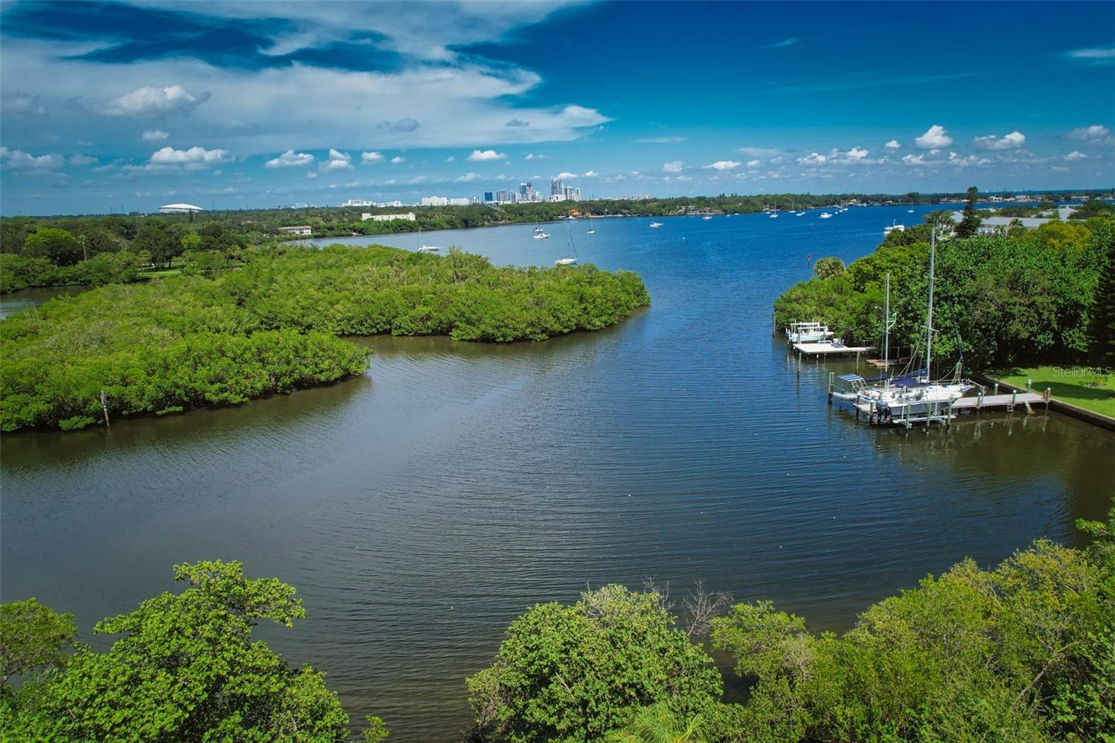 Big Bayou toward Downtown St. Petersburg