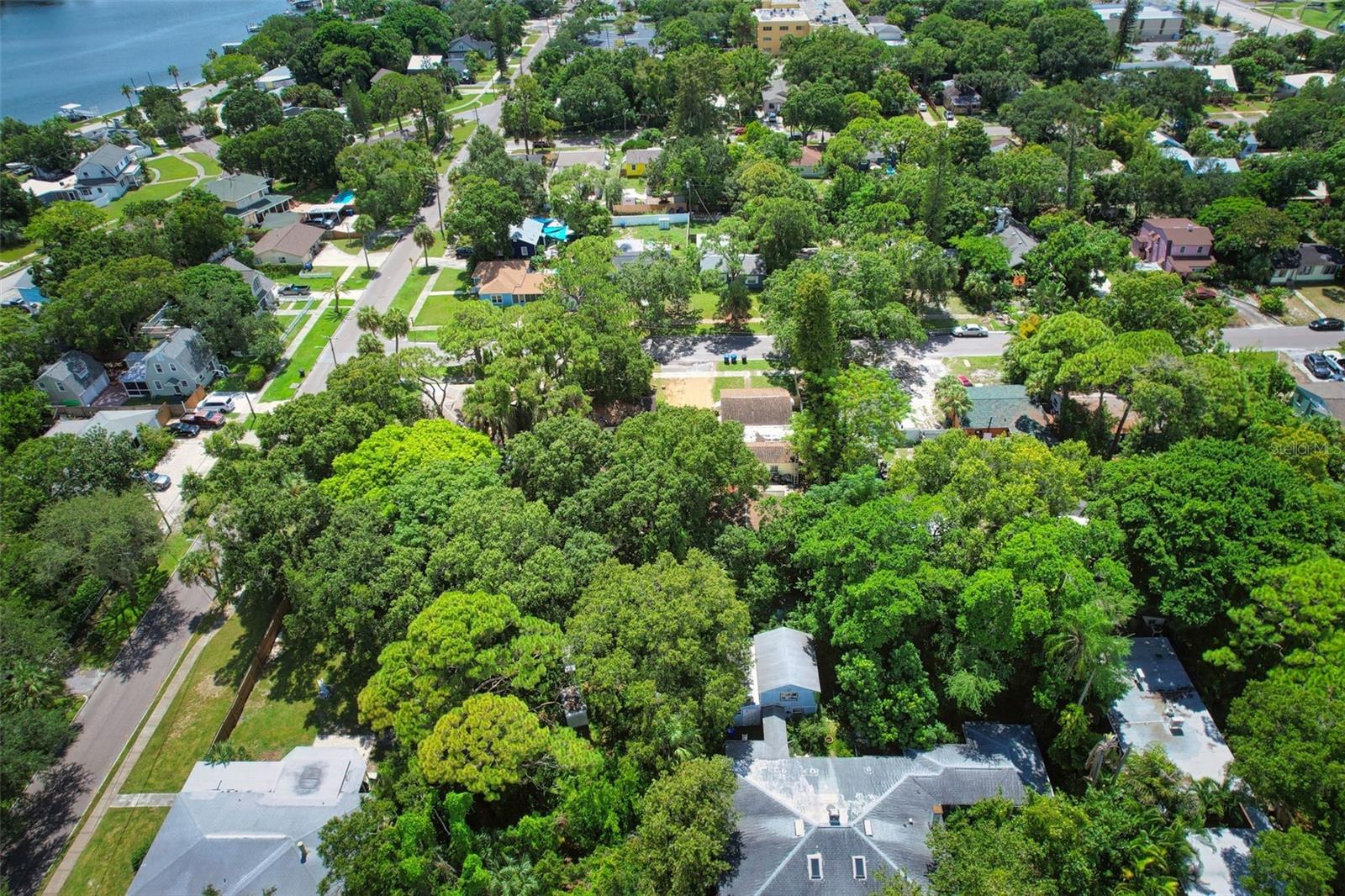 Aerial looking south from above the Subject