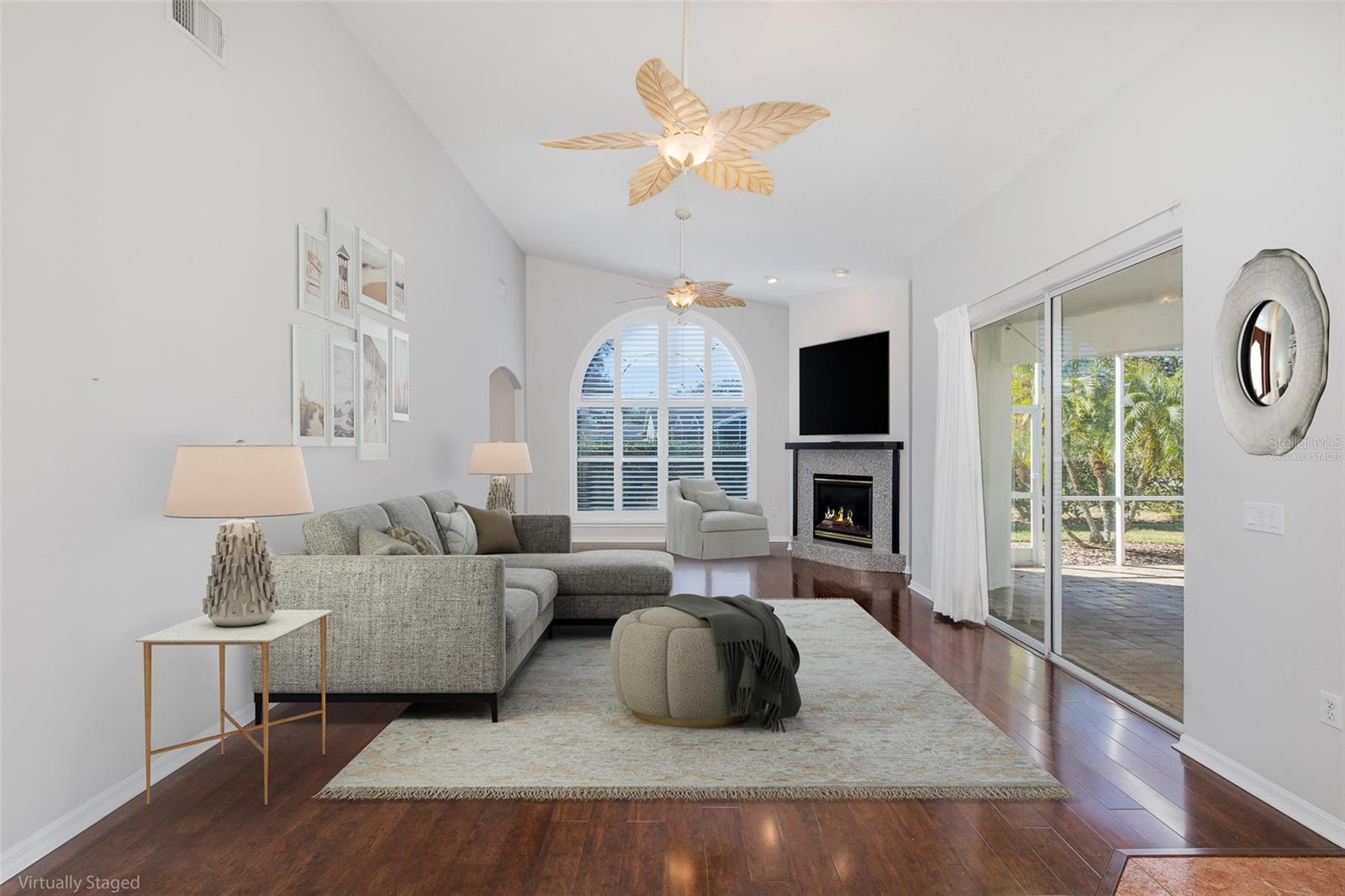 Family room- virtually staged