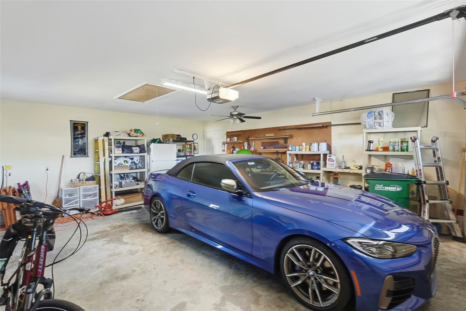 Large garage. Recent upgrades include fire doors, new attic ladder and removal of popcorn ceiling.  Also newly updated electrical panel and HVAC.