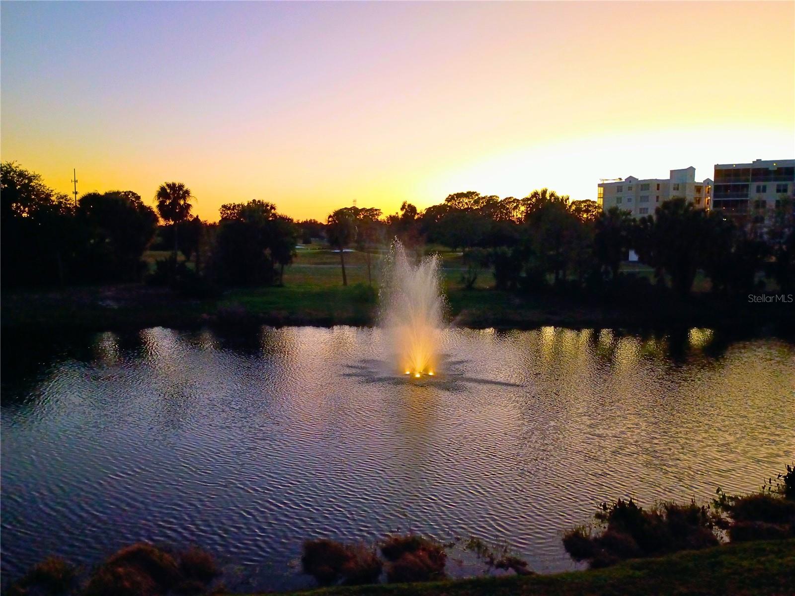 Twilight Water fountain view from Balcony
