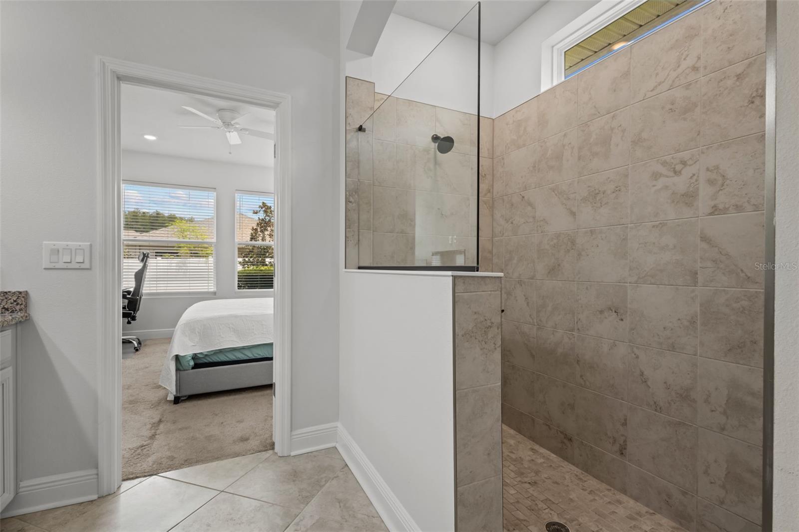 Primary Bath with Dual Vanities & Walk-In Shower