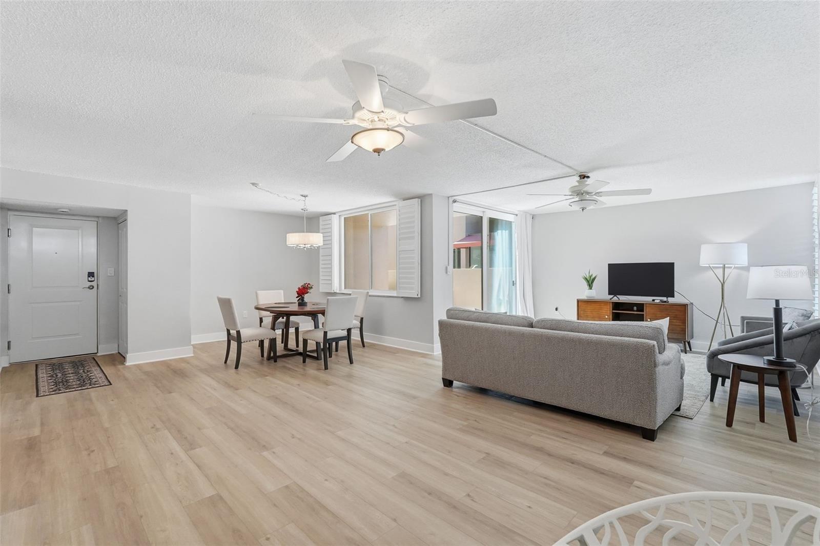 dining room + living