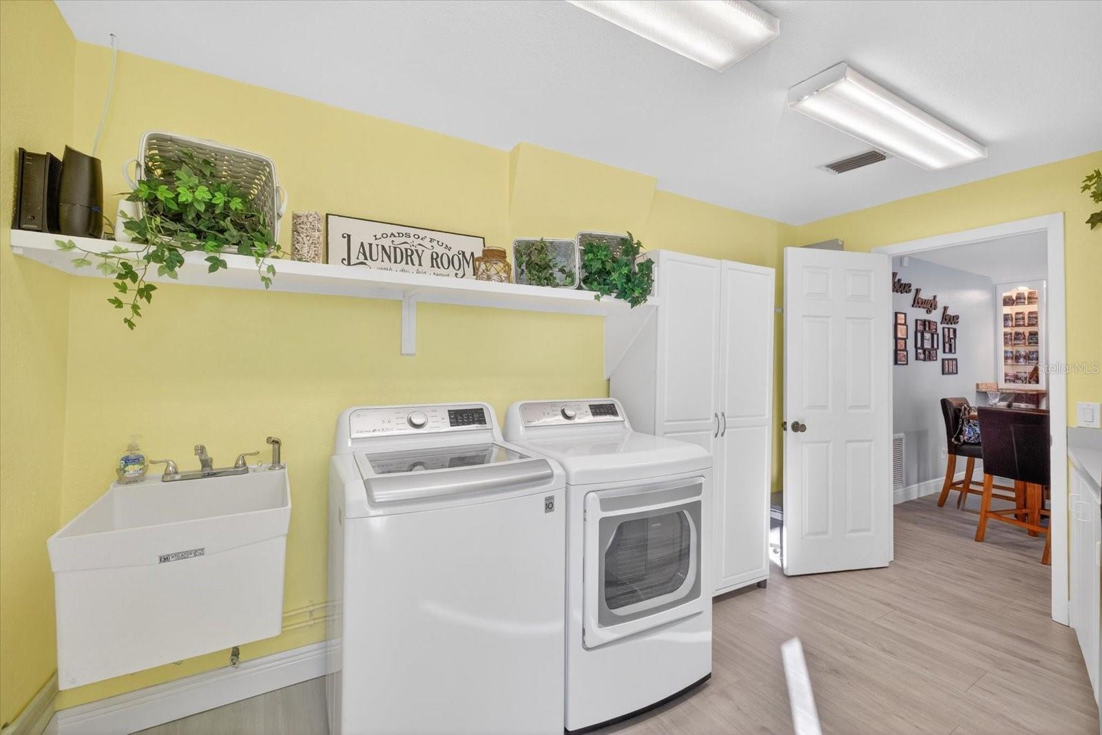 Inside laundry room