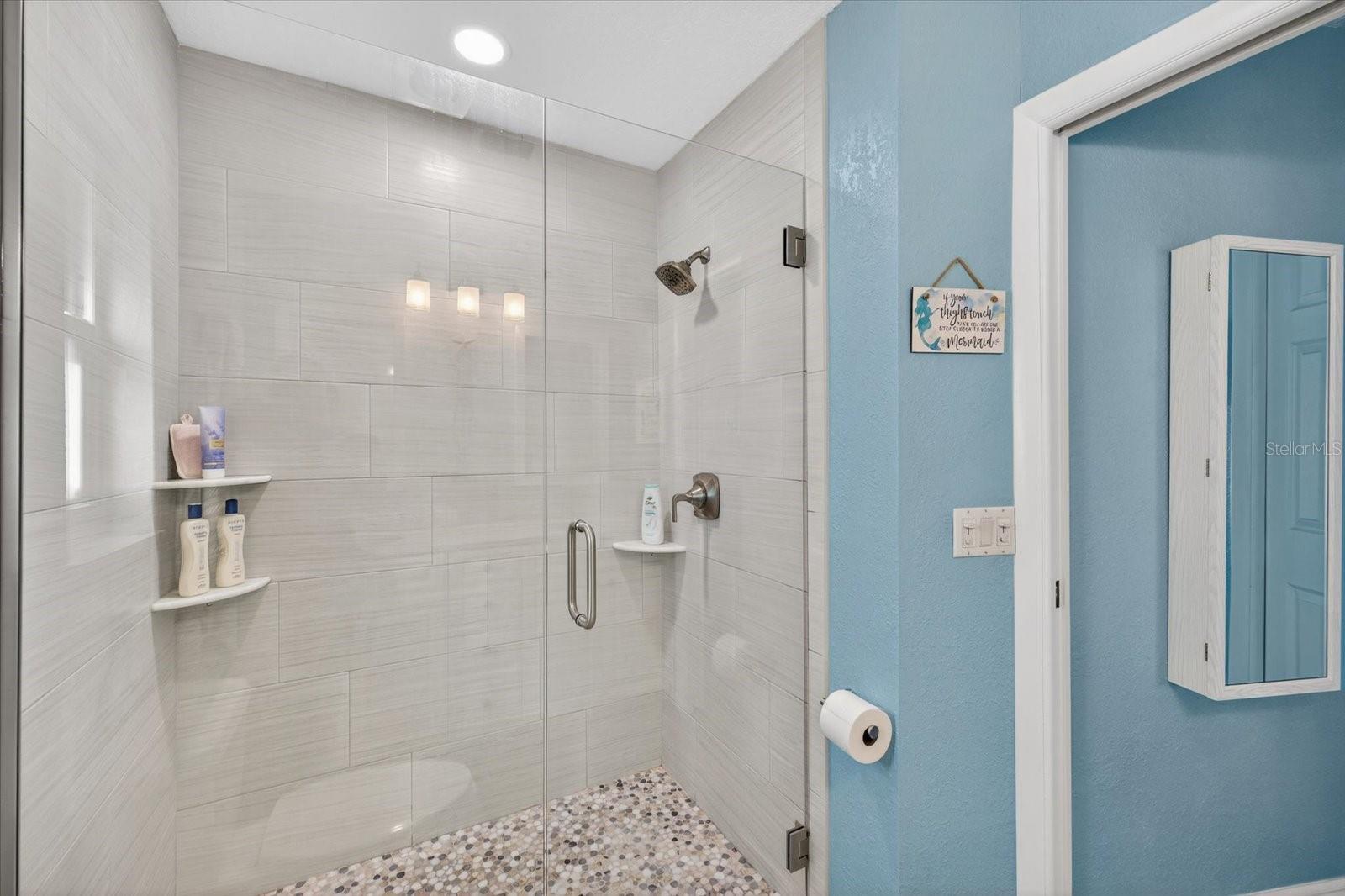 Primary walk in shower