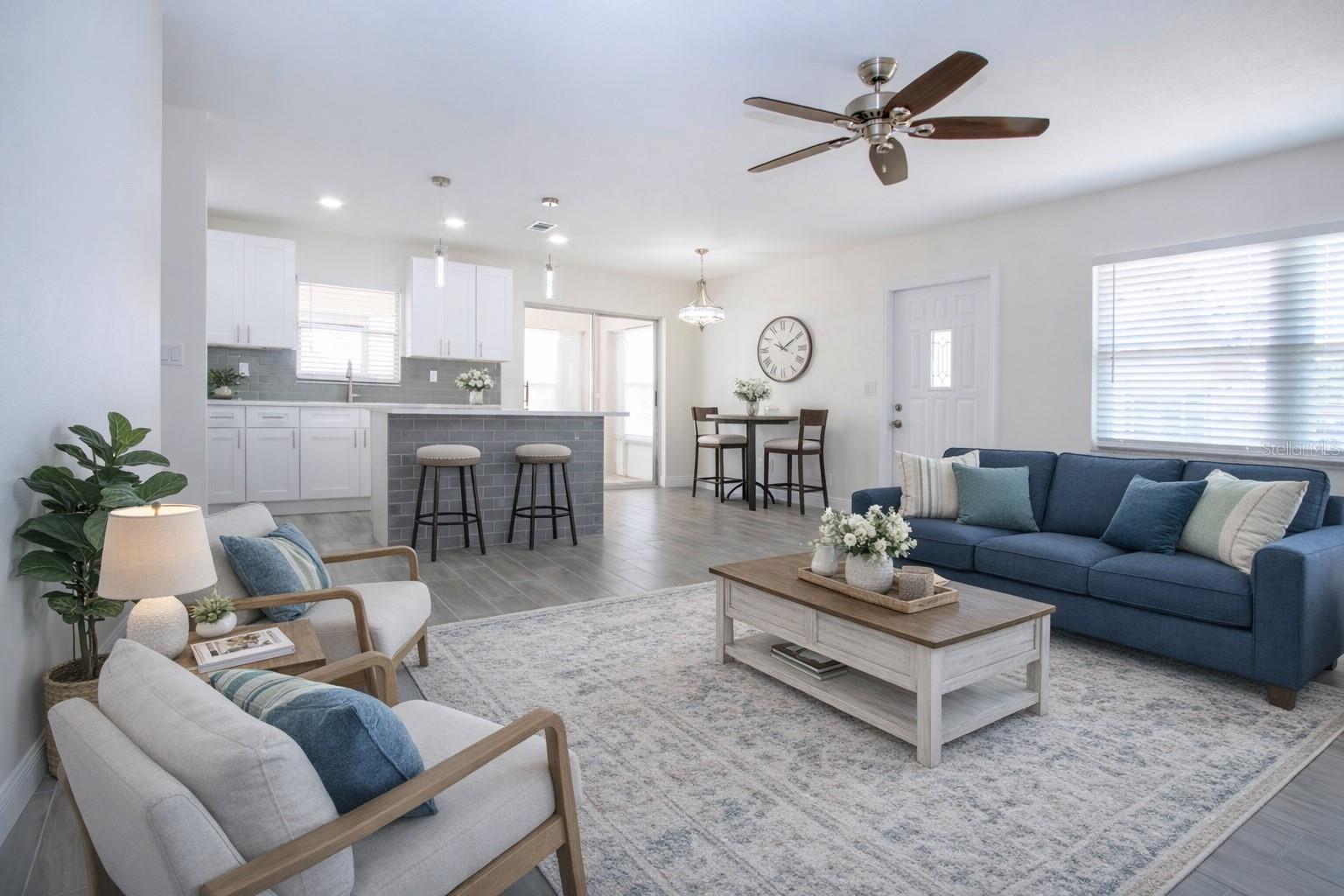Open concept virtual staged