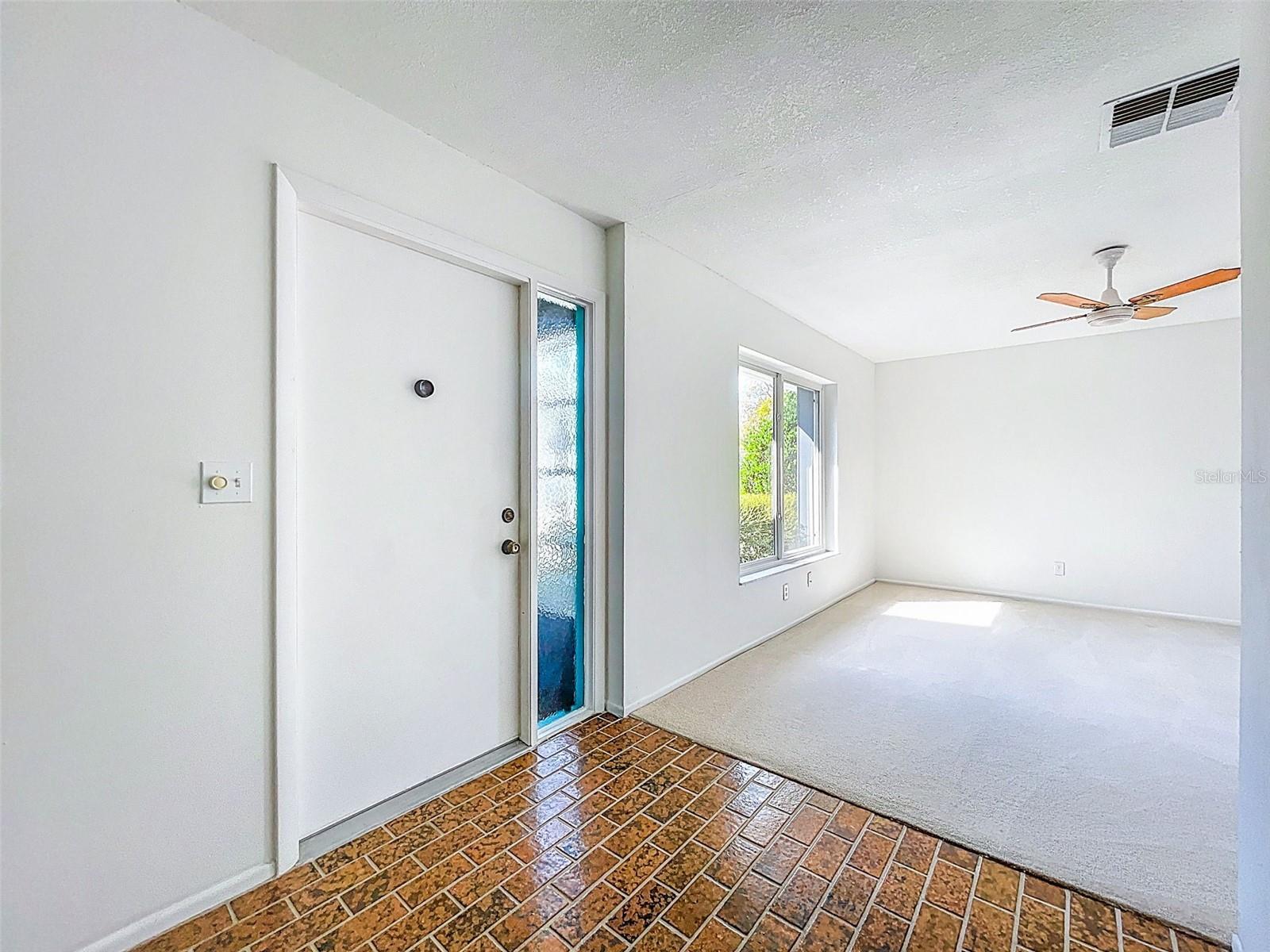 Front foyer and living room