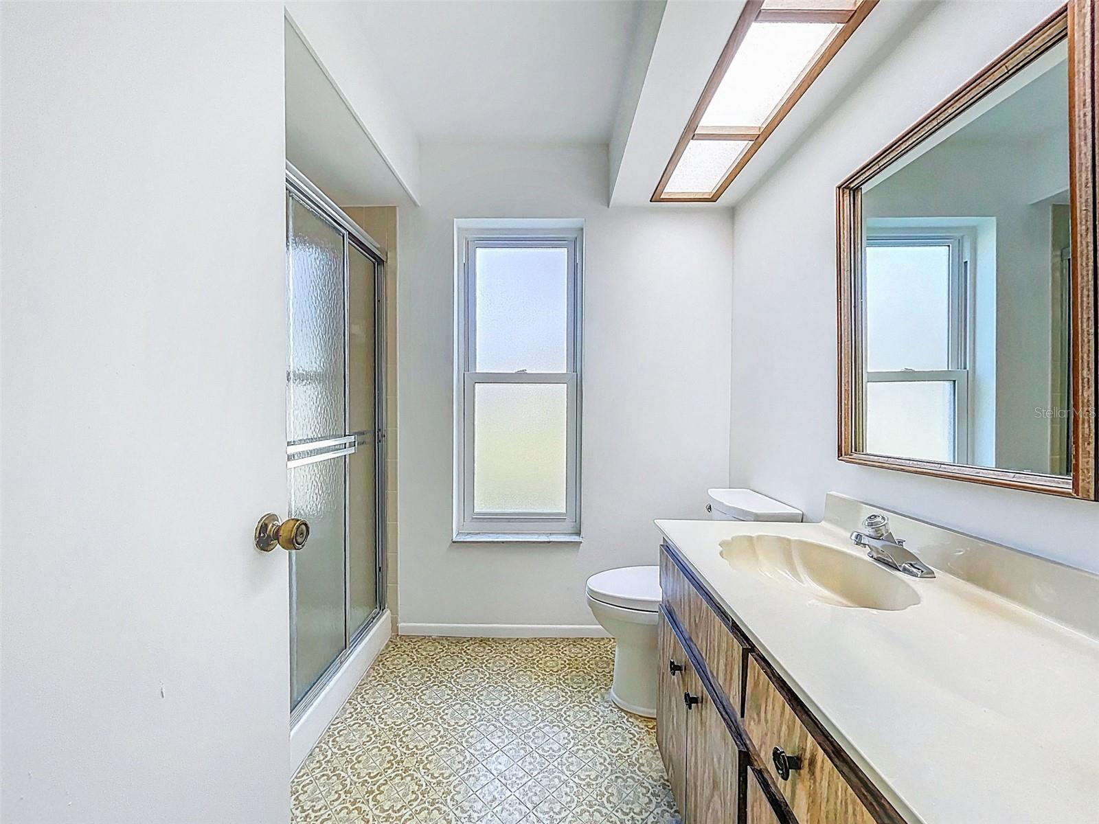 Primary bath with shower