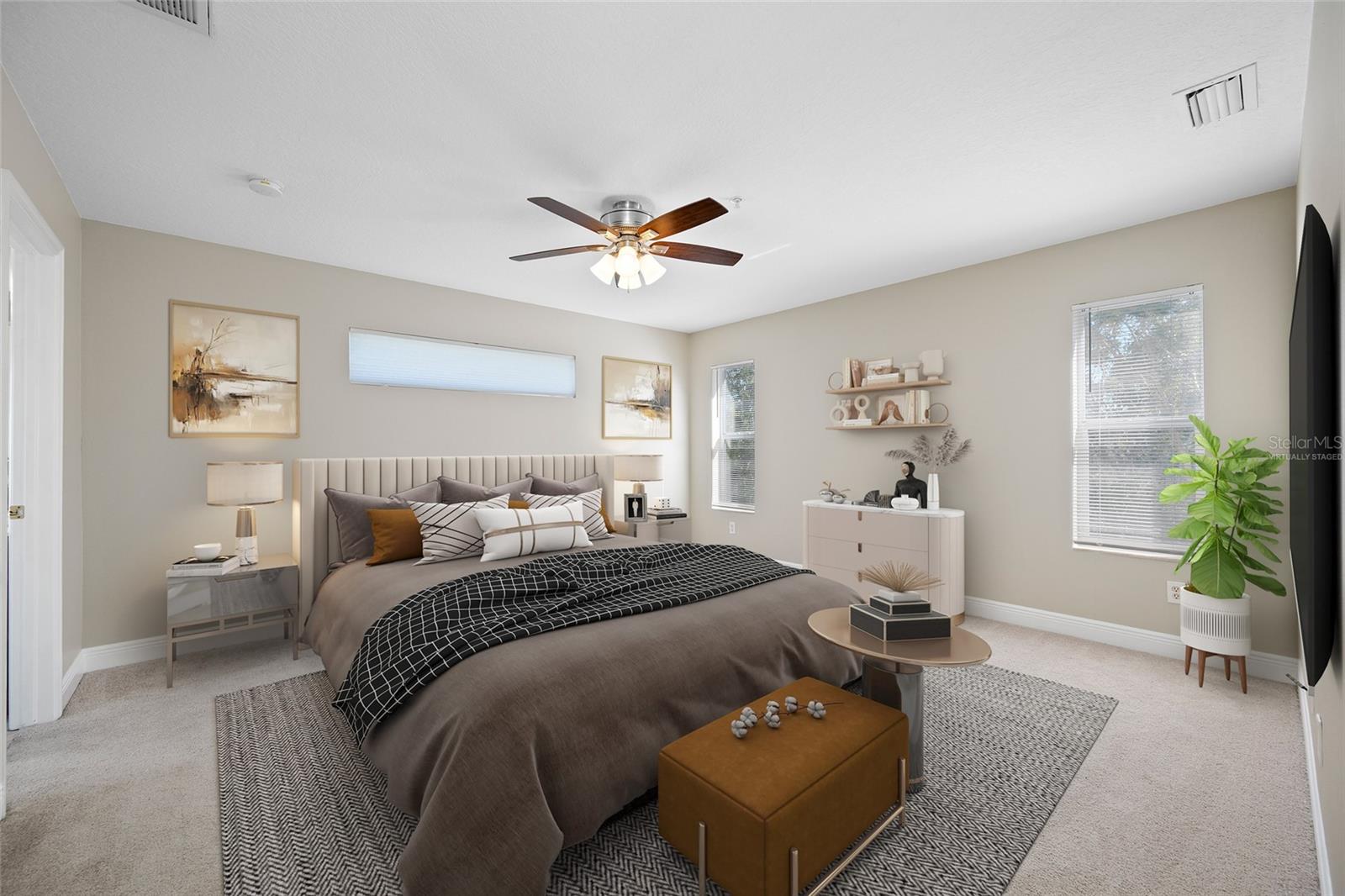 Primary Bedroom Virtually Staged