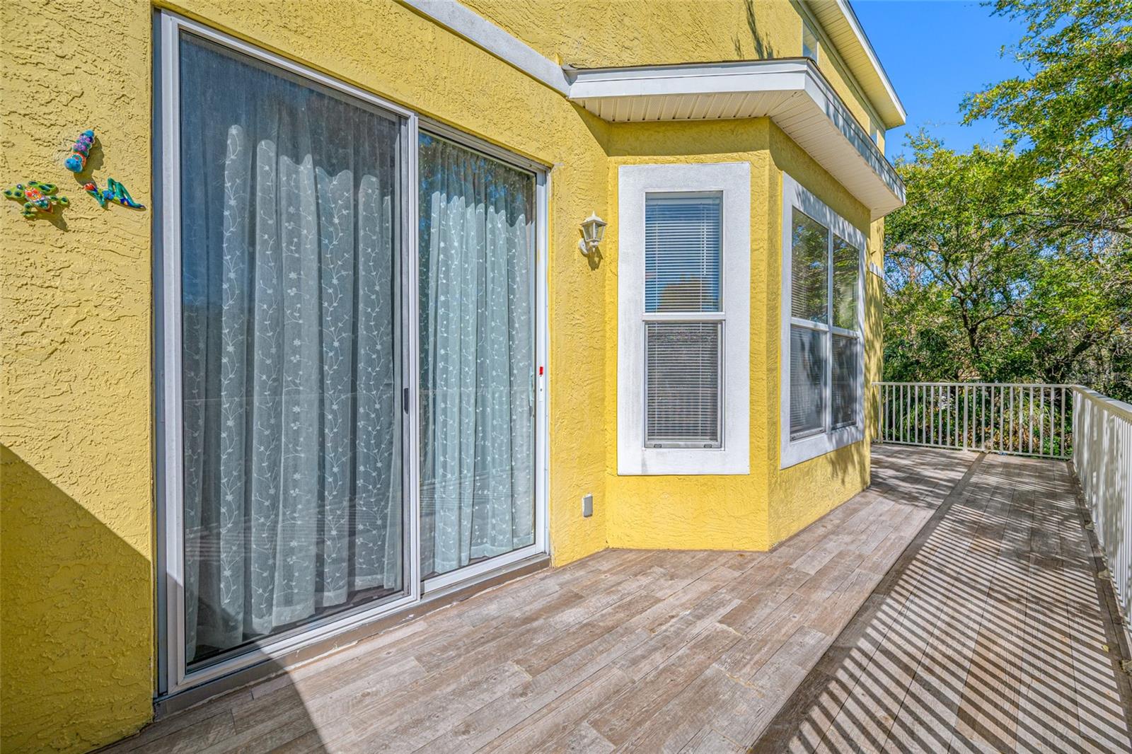 Access the balcony from the dining/living room