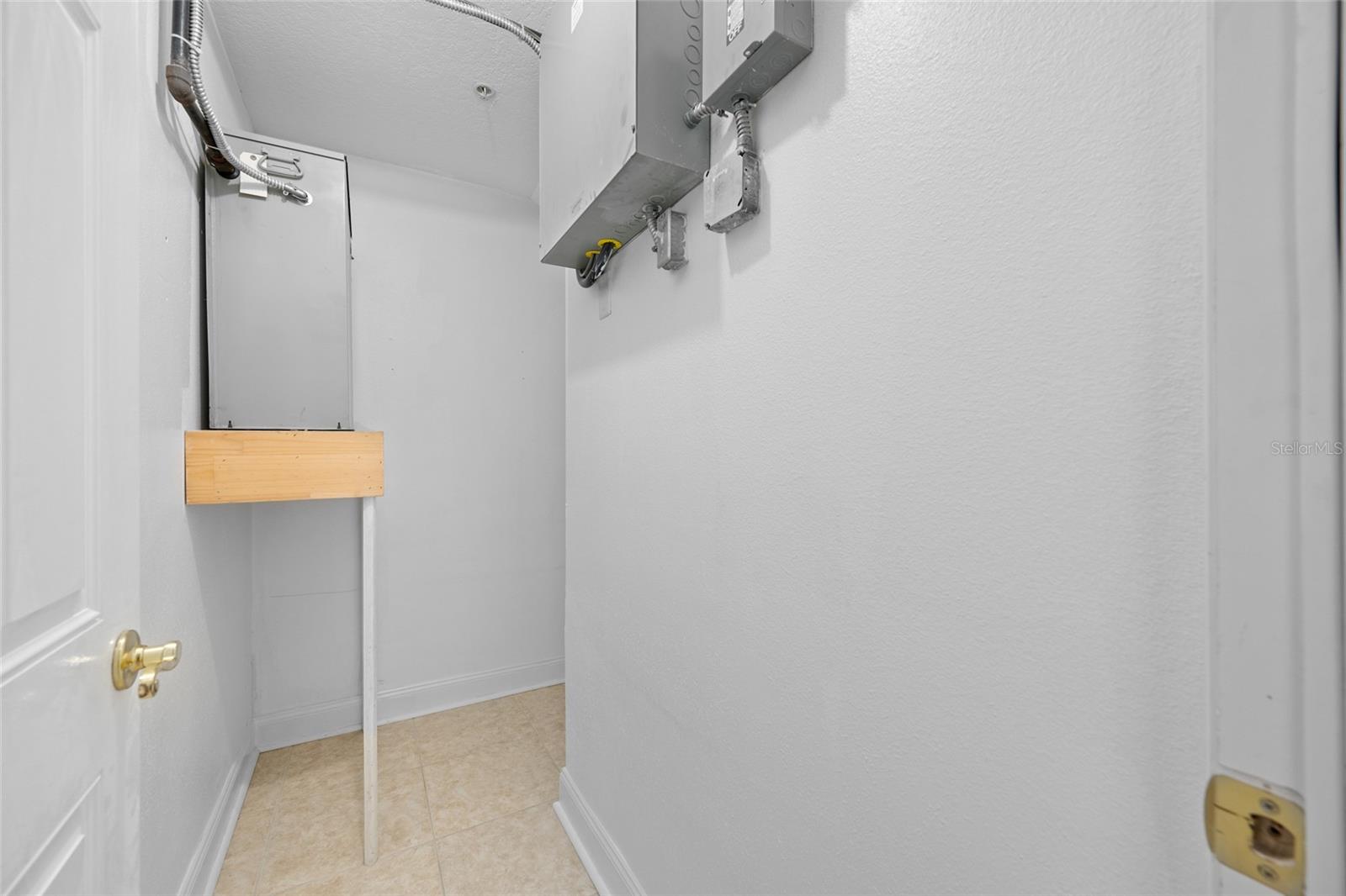 Under stairs storage closet