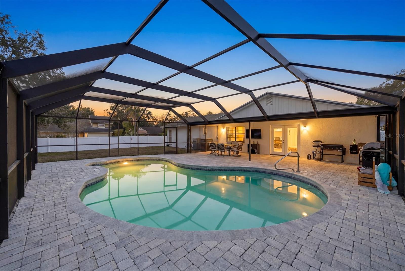 Screen Enclosed Salt Water Pool