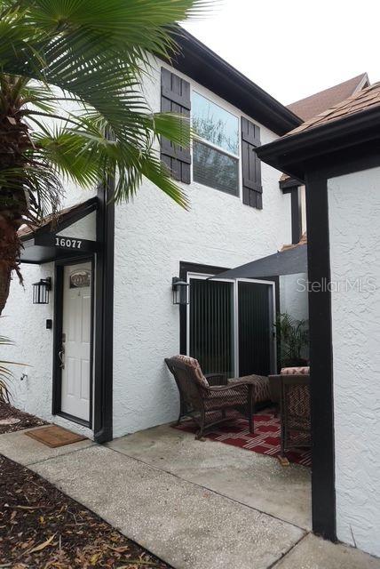 Front Entrance tucked down private walkway