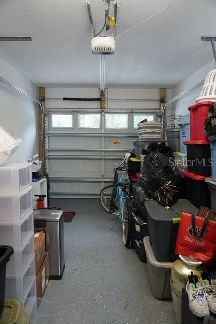 Epoxy flaked finished garage floors